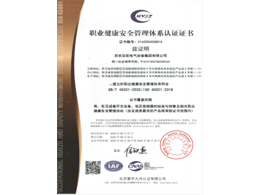 職業(yè)健康安全管理體系認證證書(shū)